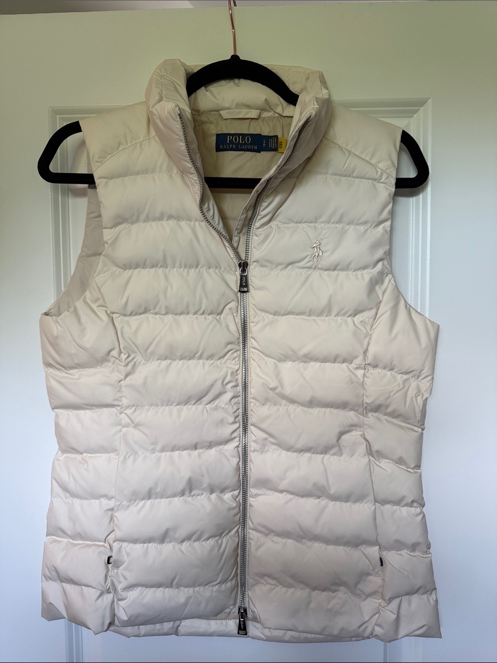 Polo by Ralph Lauren Cream Quilted Down Puffer Vest